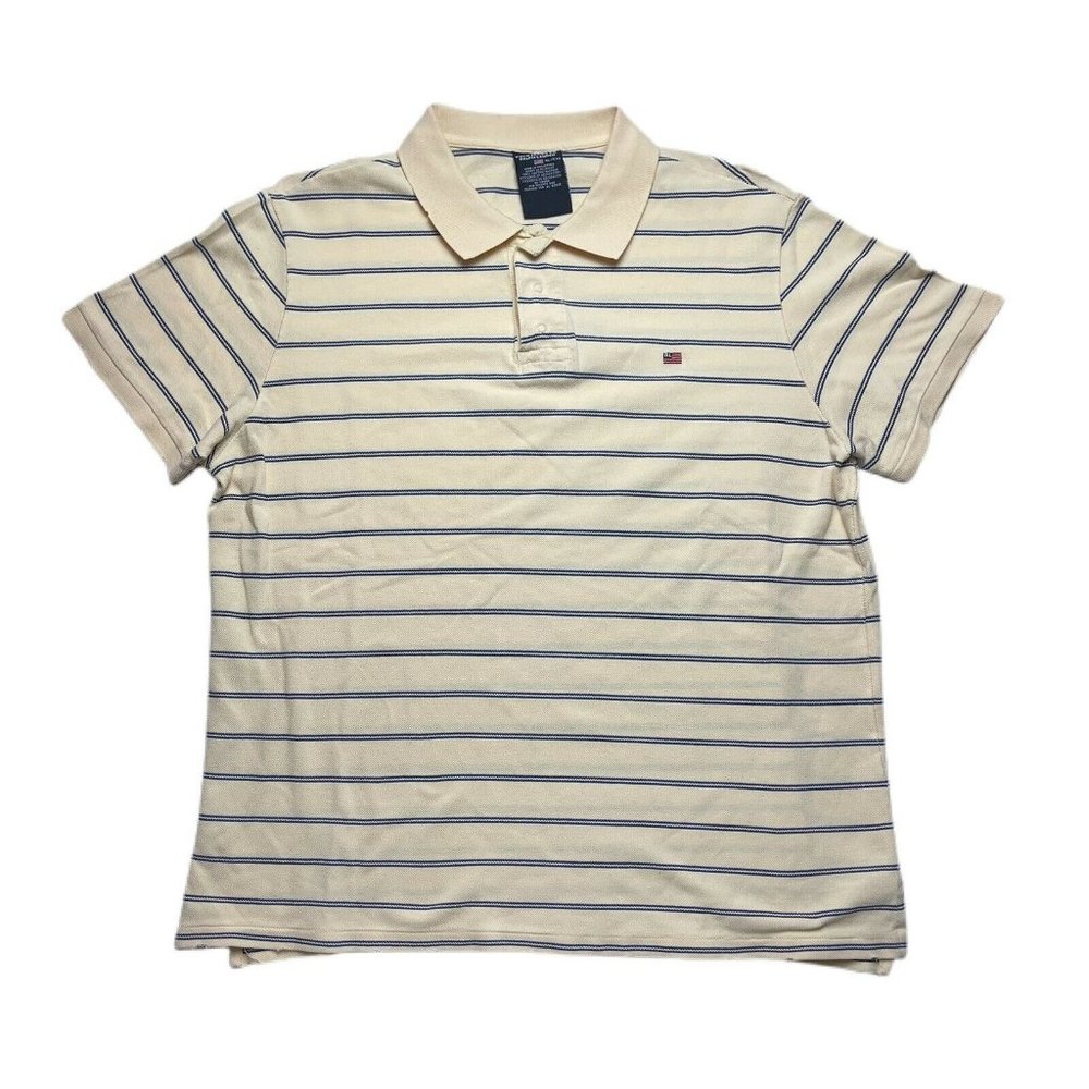 Vintage 90’s Polo Sport Ralph Lauren Collard Shirt Size XL Pastel Yellow